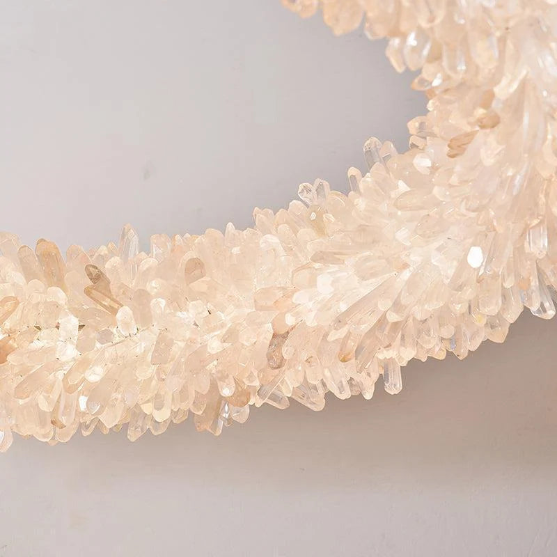 Small Round Luxury Rock Crystal Chandelier 23.6" D