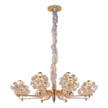 Modern Crystal Branch Chandelier in Gold Finish